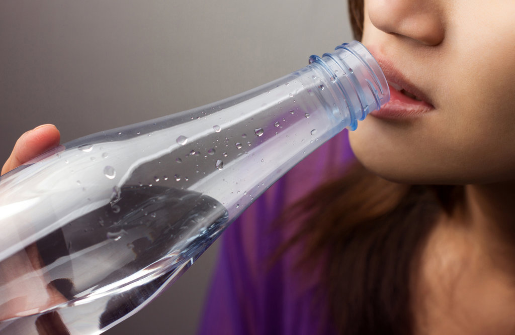 Woman drinking water
